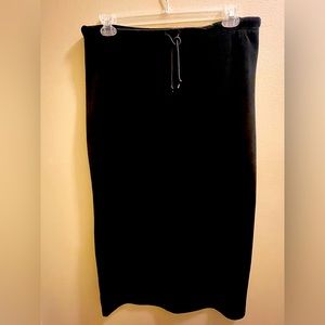 EUC J Jill Long Black Velvet Women’s Size Small - Straight w/ Tie String Front